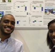 Students standing in front of poster