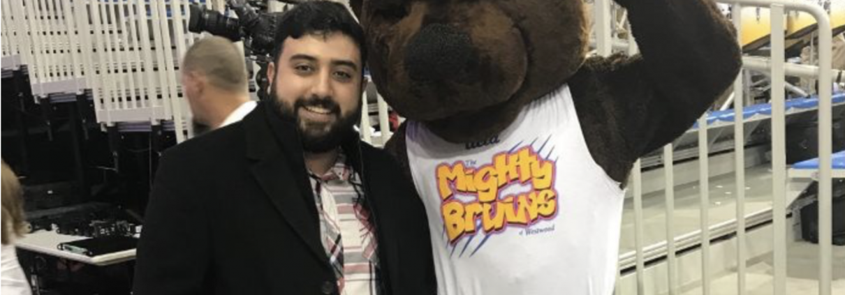 Barsin with UCLA mascot
