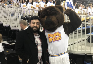 Barsin with UCLA mascot